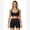 Black, variant on IBTOM CASTLE Womens Workout Sets Color Block Sports Bra Matching High Waist Shorts 2 Piece Gym Yoga Pilates Outfits Black