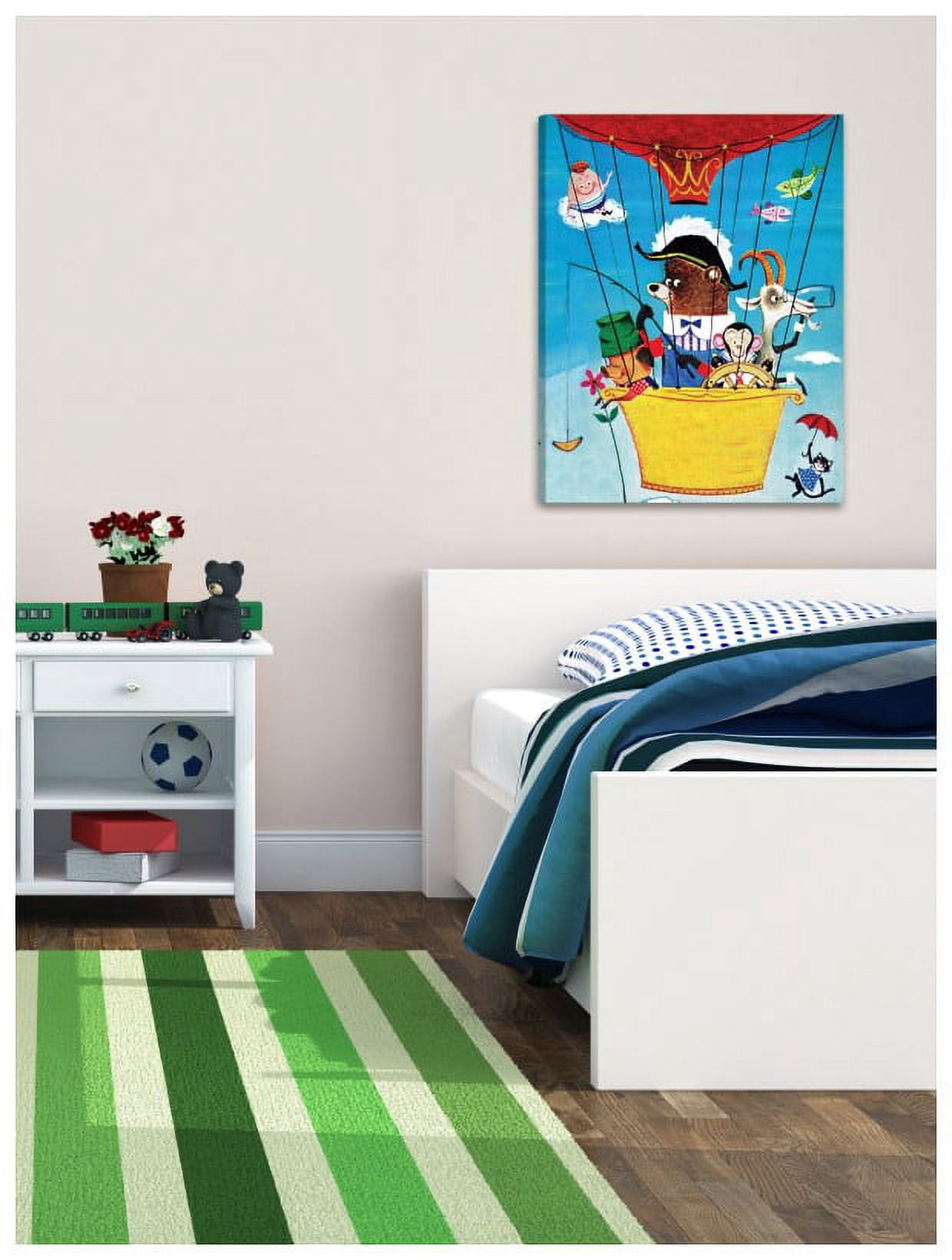 Marmont Hill "Flying Balloon" by Curtis Painting Print on Canvas