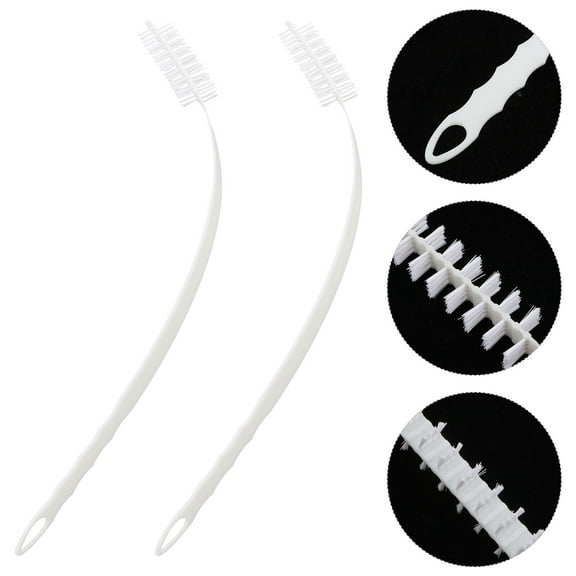 Worgeous Dryer Vent Lint Brush with Nylon Bristles for Thorough Cleaning in Dryer Vents and Pipes 2 Pieces White