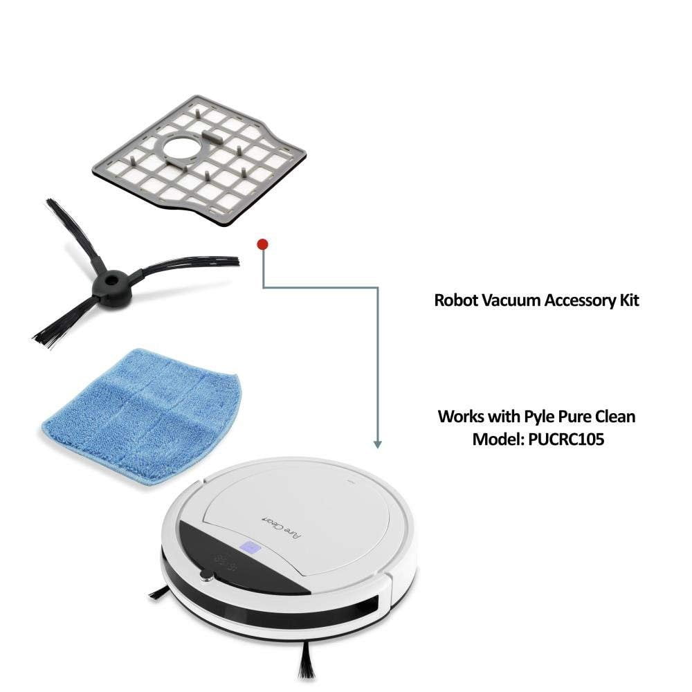 Pure Clean Robot Vacuum Accessory Kit (For Pyle Pure Clean Model: PUCRC105)