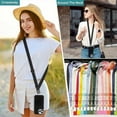 thumbnail image 2 of Universal Phone Lanyards Crossbody Patch Traveling Hiking Portable Detachable Neck Hanging Rope Strap Outdoor Smartphone Dark Green, 2 of 5