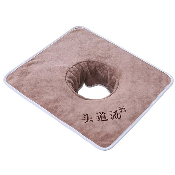 Xuanheng Massage Table Towel Beauty Salon Towel Soft Face Pillow Towel with Face Hole Light Brown