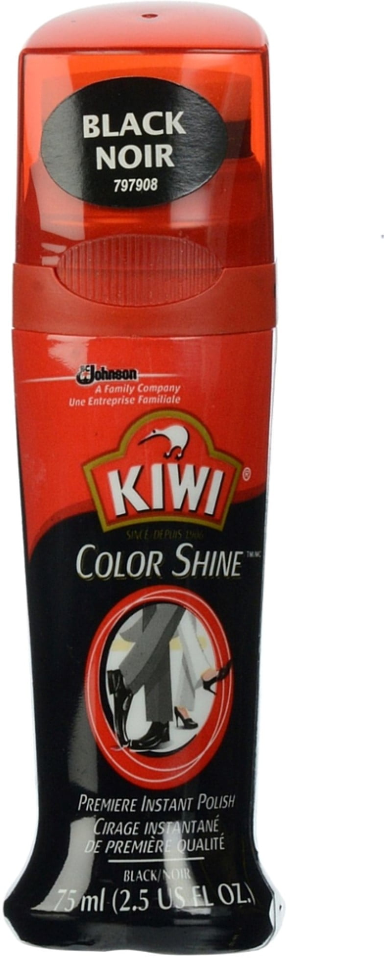 6 Pack KIWI Color Shine Premiere Instant Polish, Black 2.5 oz