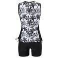 thumbnail image 3 of SWSMCLT Women's Padded Short FLoral Printed Two Piece Swimsuit Full Coverage Tankini Bathing Suit Drawstring Beach Style2 X-Large, 3 of 4