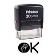 thumbnail image 1 of Printtoo Custom Stamp Office Stationary OK Self Inking Rubber Stamp-Black, 1 of 2