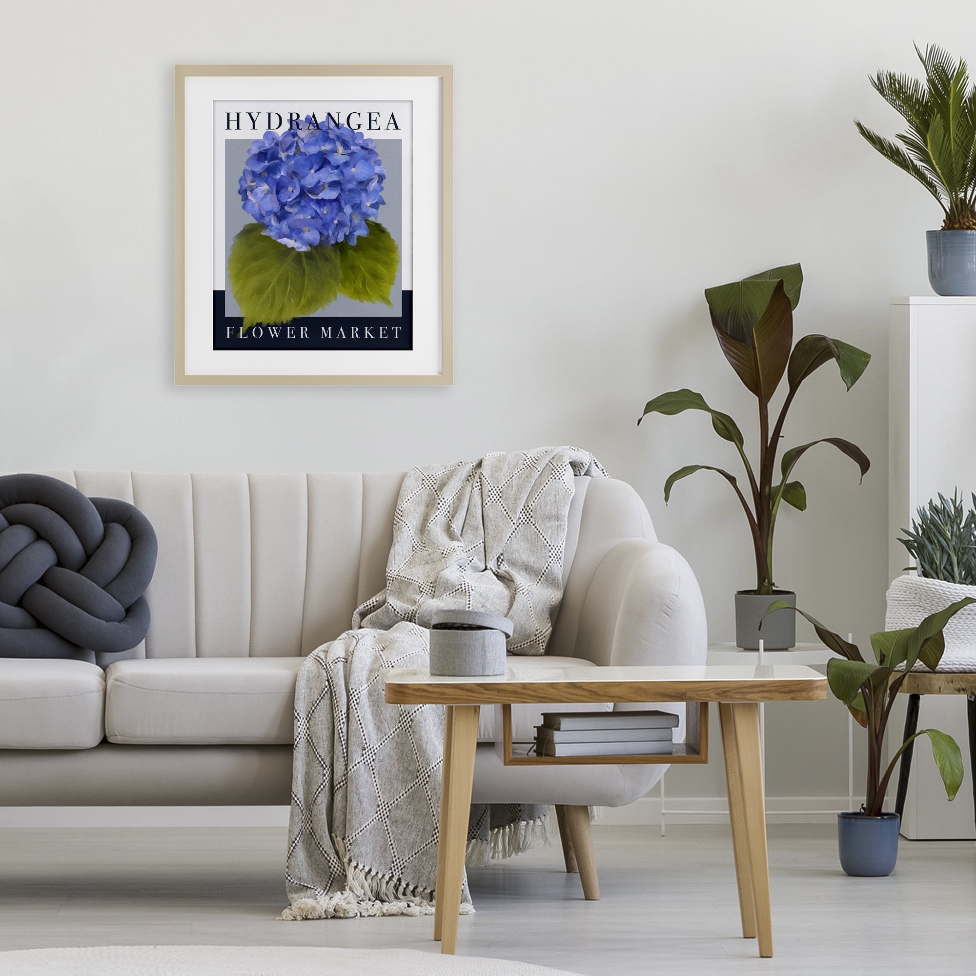 Stupell Industries Hydrangea Flower Market Birch Framed Print Under Glass, design by Jennifer Stith