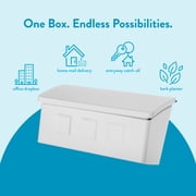 Architectural Mailboxes Wayland Steel Wall Mount Mailbox, White, Small