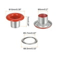 thumbnail image 2 of Unique Bargains 100 Pcs Œillets 1/5 Pouce (5mm) Trou ID Métal Auto-Aillet avec Rondelles pour Cuir Orange, 2 of 7