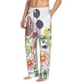 thumbnail image 3 of Kdxio Autumn Garden Print Men's Sleep Pajama Pant Lounge Pants with Pockets, 3 of 8
