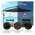 thumbnail image 2 of 10ft Patio Offset Umbrella with Solar LED Lights - Outdoor Cantilever Market Umbrella - Beige, 2 of 8