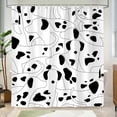 thumbnail image 2 of Black and White Dog Shower Curtain, Minimalist Line Art Abstract Print, Waterproof Polyester Fabric Bath Curtain with Hooks 60"W x 72"L (Pack of 1), 2 of 6