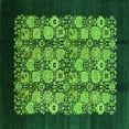 thumbnail image 1 of Ahgly Company Indoor Square Oriental Green Industrial Area Rugs, 8' Square, 1 of 4