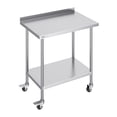 thumbnail image 1 of VEVOR Stainless Steel Work Table Commercial Food Prep Table 24"x36" with Casters, 1 of 9