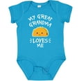 thumbnail image 3 of Inktastic My Great Grandma Loves Me with Taco Illustration Boys or Girls Baby Bodysuit, 3 of 5