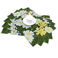 thumbnail image 2 of YFYANG Washable Heat-Resistant Placemats, 70% PVC/30% Polyester, Daisy Pattern Kitchen Table Mat, 12" x 18" 6 Pcs, 2 of 6