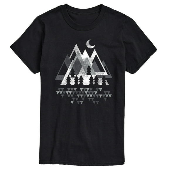 Instant Message - Mountain Geometric Short Sleeve Graphic T-Shirt