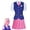 Blue, variant on Movie Princess Charm School Delancey Wen Woman Top Skirt Suit JK Uniform Halloween Costume