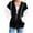 Black, variant on BRGZLK Women's Full Zip Up Hoodie Fashion Color-Blocked Loose Long Sleeve Hooded Sweatshirt Jacket with Pocket Black M
