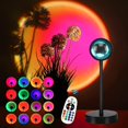 thumbnail image 1 of Projection de Lampe de Coucher du Soleil, 16 Couleurs Coucher du Soleil Lampe Plusieurs Couleurs avec Télécommande, 360 Degrés Rotation Led Coucher du Soleil Projection Lampe Nuit Lumière avec la Mode, 1 of 5