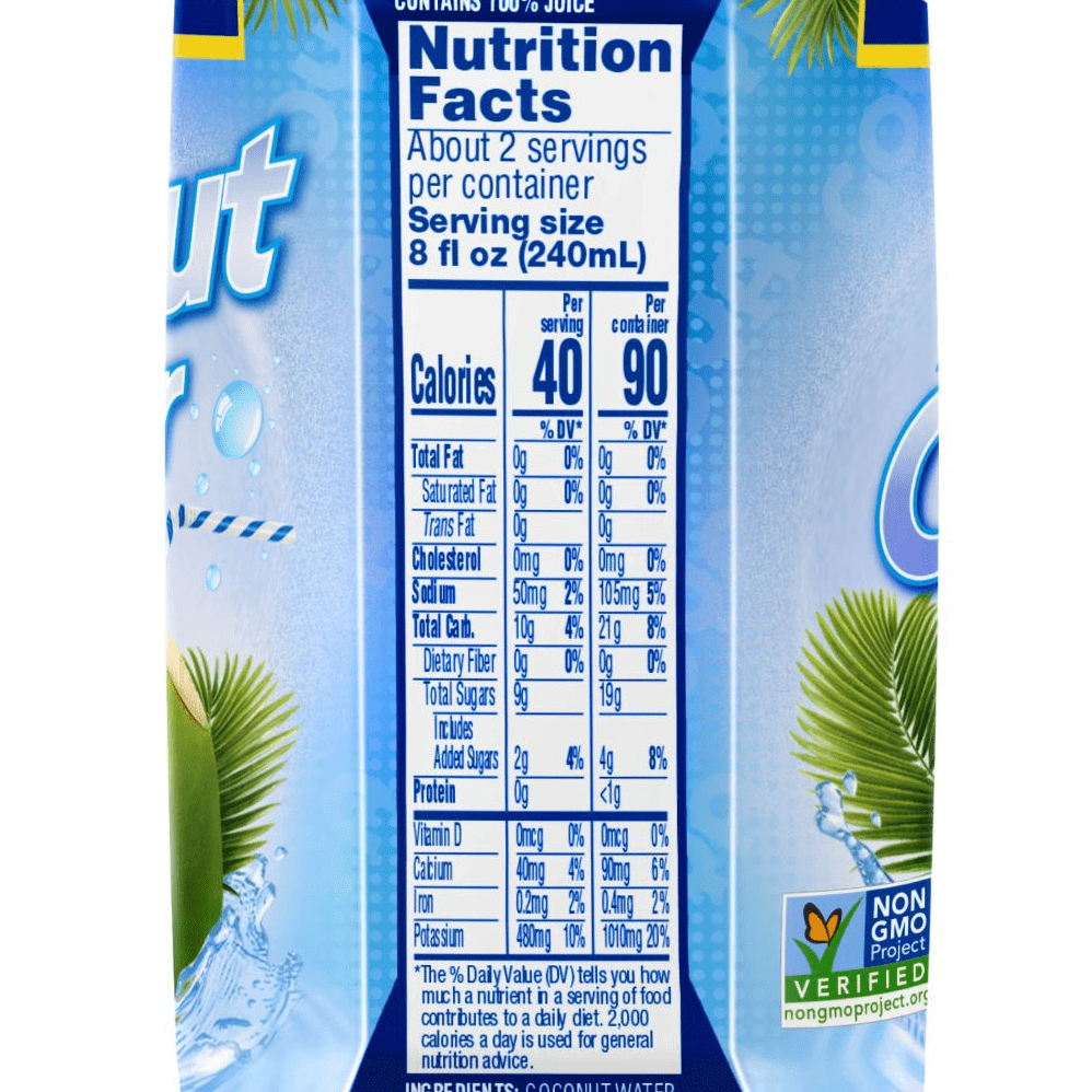 GOYA Pure Coconut Water, 16.90 fl oz Carton, Tropical Beverage
