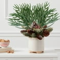 thumbnail image 5 of 1Pc Artificial Pine Branches, Christmas Norfolk Pine Branches, Plastic Pines Springs Christmas Stems Picks, Greenery Faux Cedar Needles Branch for DIY Garland Wreath Home Vase Decor(Green,22.8x7.9"), 5 of 7