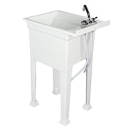 UTILITYSINKS Freestanding Utility Sink - Swing Faucet and Quick Connect Drain - 18 in