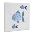 thumbnail image 3 of Stupell Industries Coastal Minimal Blue Fish Canvas Art, 17 x 17, by Carrie Cantwell, 3 of 8