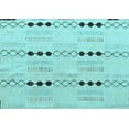 thumbnail image 1 of Ahgly Company Indoor Rectangle Solid Light Blue Modern Area Rugs, 2' x 5', 1 of 4