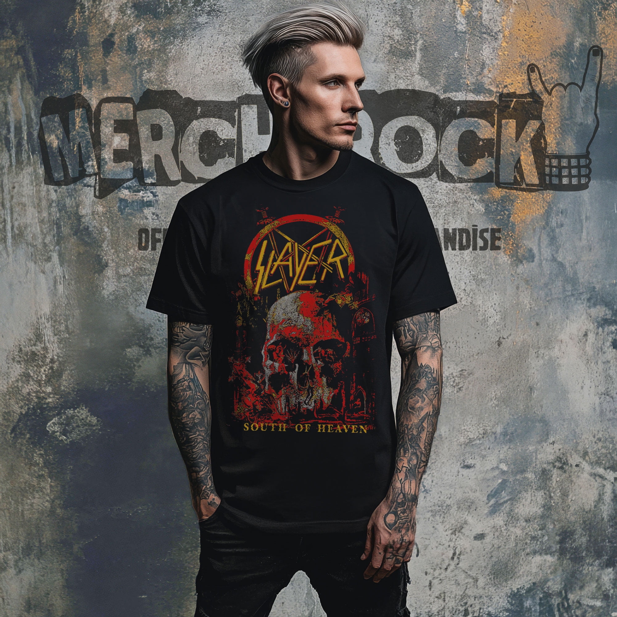 Slayer Men's South of Heaven T-Shirt Black 3X-Large | Officially