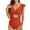 Orange, variant on Admvng Womens Bathing Suits One Piece Swimsuit Twist Front Cutout Adjustable Straps Ruched Swimwear S-2XL