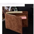 thumbnail image 3 of Minnieouse Hombres Casual PU cuero billetera bolsillo moneda ID tarjeta dinero titular delgado monedero Carteras marrón Minnieouse BB6660-02B, 3 of 6
