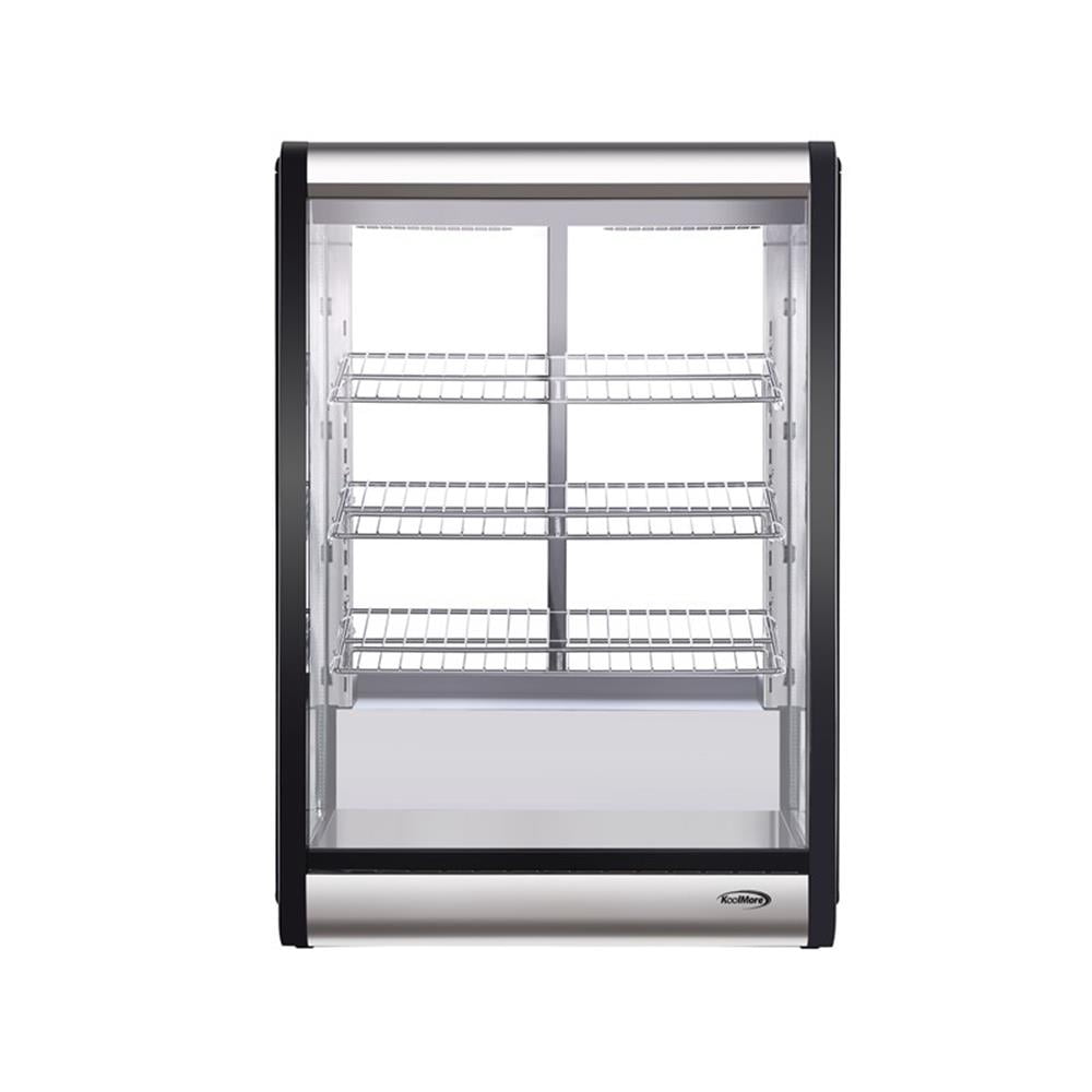 Pemberly Row Silver 24" 4 Tier Commercial Countertop Bakery Display Refrigerator
