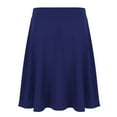 thumbnail image 3 of Lejafay Kids Girls Knee Length Summer Skater Skirt Elastic Waist Pleated A-line Skirt School Uniform Navy_Blue 14, 3 of 7