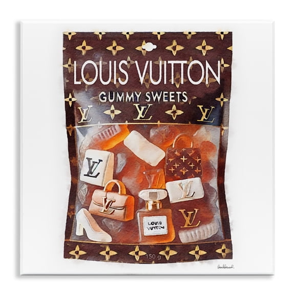 Stupell Industries Glam Gummy Sweets Fashion Painting Unframed Art Print Wall Art, 12 x 12