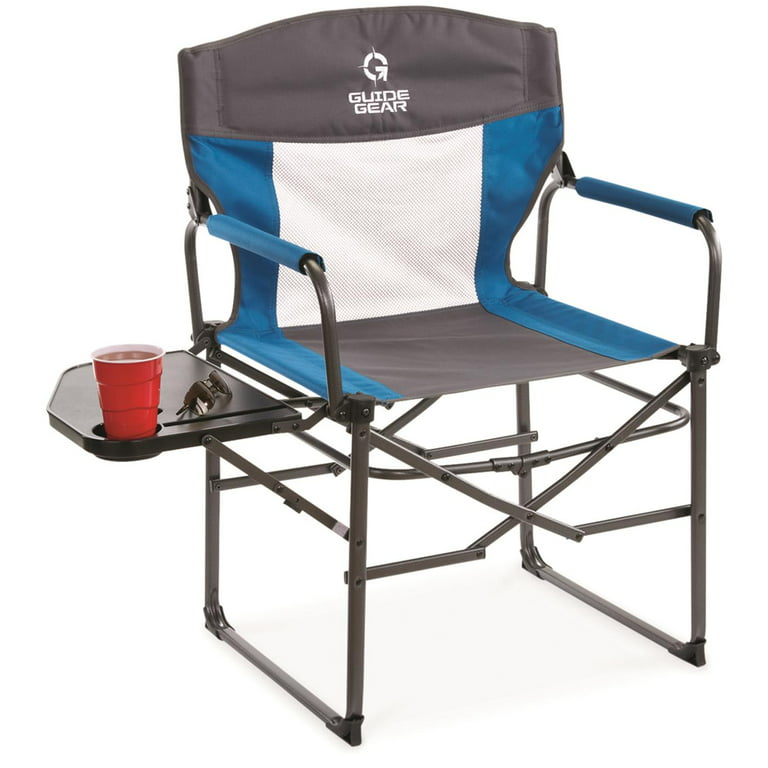 Guide Gear Easy Carry Director Camping Chair for Adults, Portable, Folding,  Outdoor Camp Chairs for Men and Women, 300-lb. Capacity, Mesh Back, with  Cup Holder 