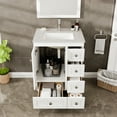 thumbnail image 5 of Eviva Happy 24"W x 18"D White Bathroom Vanity with White Carrara Quartz Vanity Top and Rectangular Undermount Sink, 5 of 8