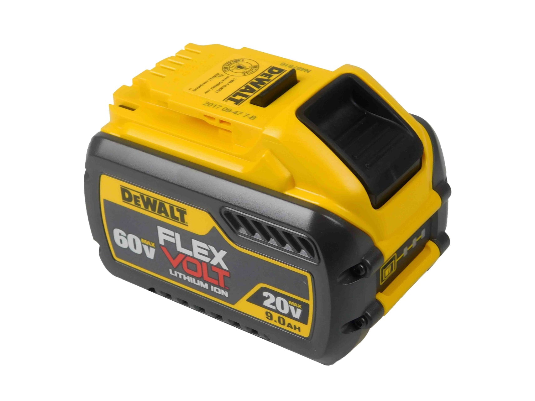 DEWALT FLEXVOLT 20V/60V MAX 9.0Ah Lithium-Ion Battery Pack with Fuel Gauge (DCB609) – 180Wh, Extended Runtime, Fast Charging
