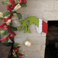 thumbnail image 3 of Adorno de Grinch hecho a mano Adorno navideño de Grinch personalizado Exquisitos y divertidos accesorios para ventanas para Navidad, hogar, fiesta, árbol de chimenea (derecha), 3 of 4