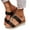 Black, variant on Womens Wedge Slide Sandals Braided Platform Espadrilles Open Toe Summer Beach Walking Shoes