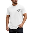 thumbnail image 2 of Mens Western Cotton T Shirts Vintage Printed Summer Short Sleeve Tee Shirts Casual Crewneck Tops White XXL, 2 of 7