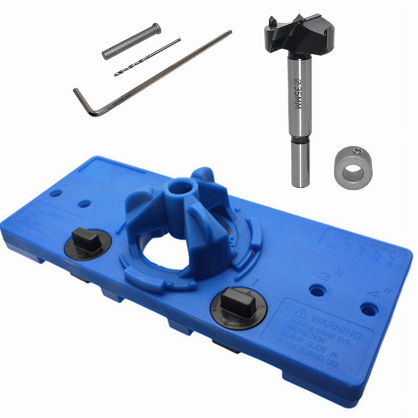2 Pcs 35mm Concealed Hinge Drilling Hinge Hole Saw Jig Drilling Guide Locator Hole Opener Cabinets Woodworking Tool Set