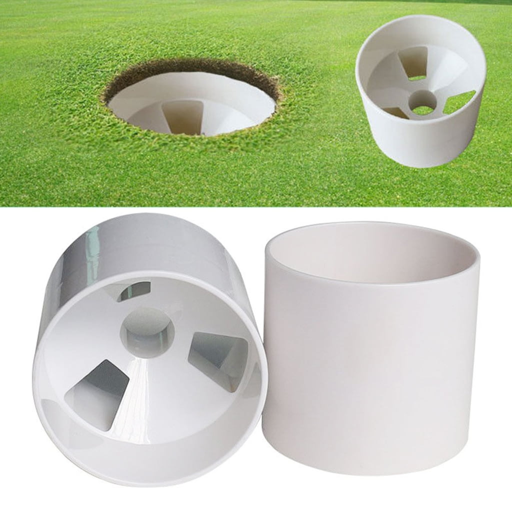 Supvox 5er-Set Golf-Putting-Cups – Aus Kunststoff, Weiß, 11x11x9,7 Cm, Für Putting-Green & Training