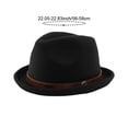 thumbnail image 7 of vlrwzc Black Classic Bowler Hat, Vintage Round Top Derby Hat for Party and Daily Use, 7 of 7