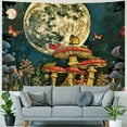 thumbnail image 4 of Shiartex  Mushroom Tapestry Moon Star Tapestry Starry Sky Tapestry Nature Plant Tapestry Floral Flower Tapestry Butterfly Night Tapestry Wall Hanging Decor for Home 40x60inch, 4 of 6