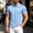 Z_ Light Blue, variant on CYMMPU Men's Color Block Textured Knit Short Sleeve Golf Shirt, Soft Fabric for Casual and Weekend Use Light Blue S