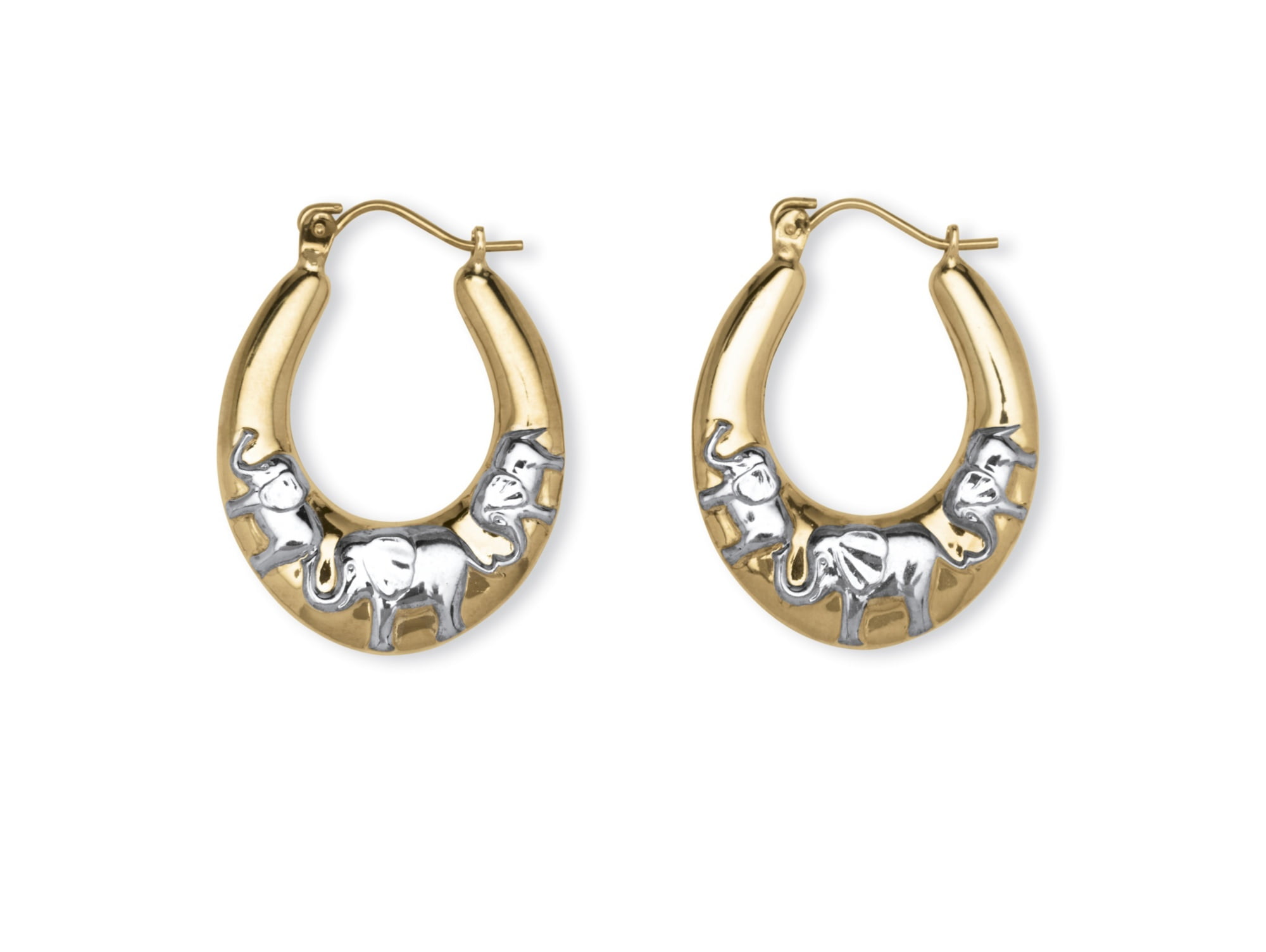 elephant hoop earrings