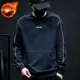 thumbnail image 3 of Sudadera para hombre, cuello redondo, sin capucha, ropa para hombre, jersey negro, cuello redondo, estampado, estilo coreano, precio bajo, novedad en otoño S, 3 of 5