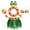 Style C, variant on Leaf Hula Skirt and Hawaiian Leis Set Grass Skirt with Artificial Hibiscus Flowers for Hula Costume and Beach Party