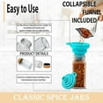 thumbnail image 4 of Glass Spice Jars with Bamboo Airtight Lids - (6 Pack) - 4 oz Square Spice Bottles with Shaker Lids, 4 of 6