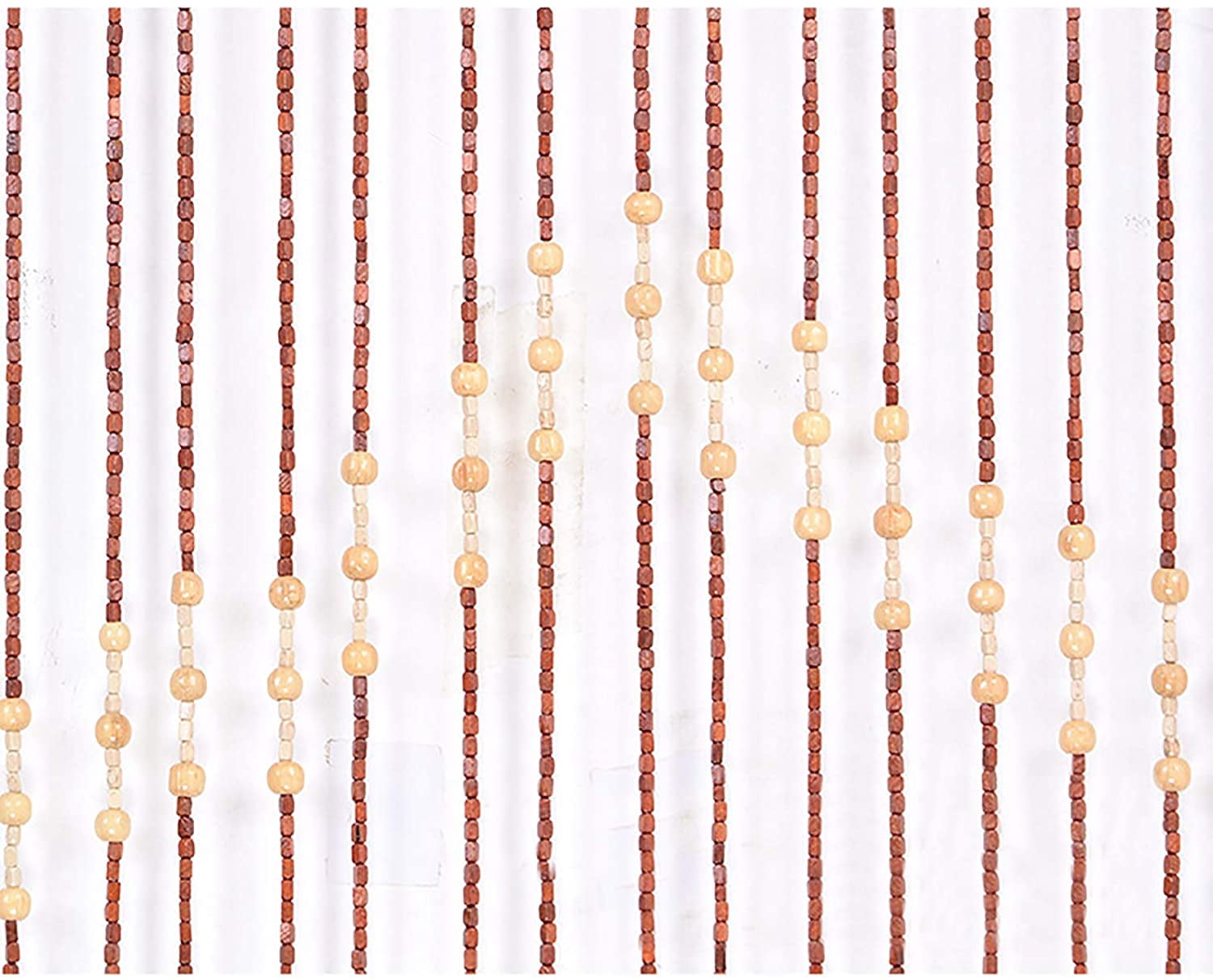 Fetcoi, Wooden Bead Curtain Bohemian Wooden Bead Curtain Fringe Beaded Door Tassel for Doorways Dining Living Bedroom(Type A)